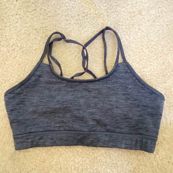 strappy grey sports bra - Picture 4 of 6